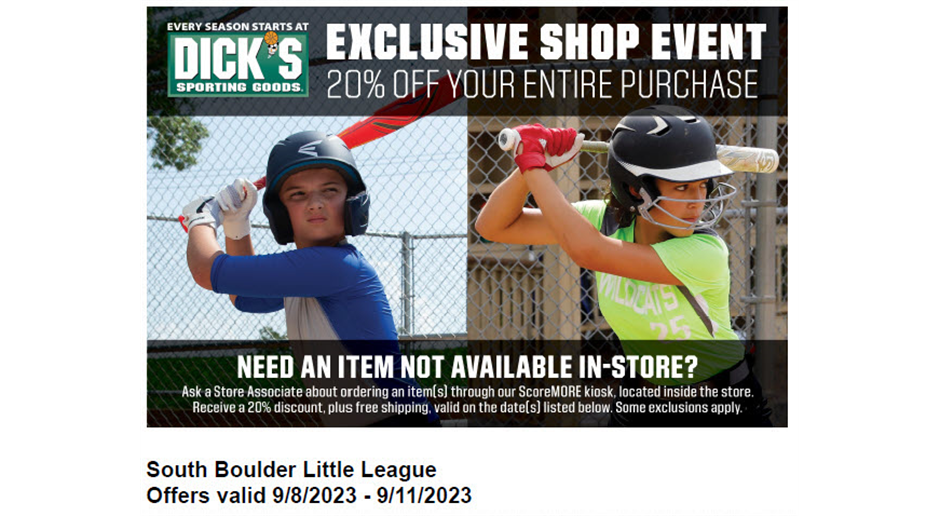 South Boulder Little League > Home